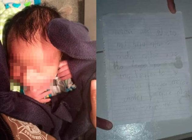 Abandonan bebé dentro de una caja de pizza en Zacatecas