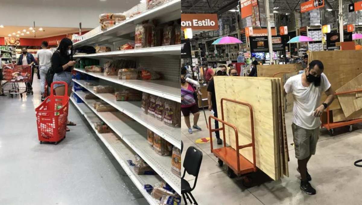 Cancún se alista con compras de pánico por huracán Delta