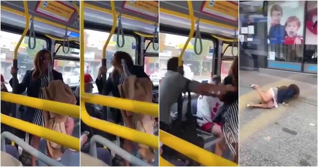 VIDEO: Una mujer escupe a un joven que le pide use cubrebocas; él responde atacándola