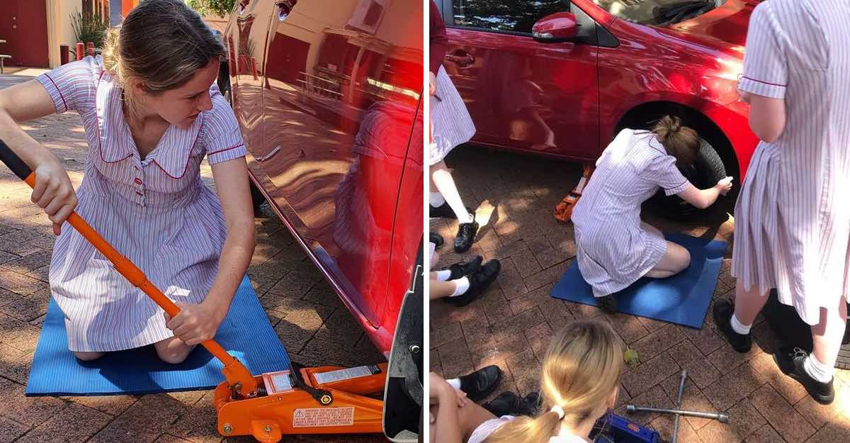 En Australia las niñas aprenden mantenimiento de autos desde los 11 años