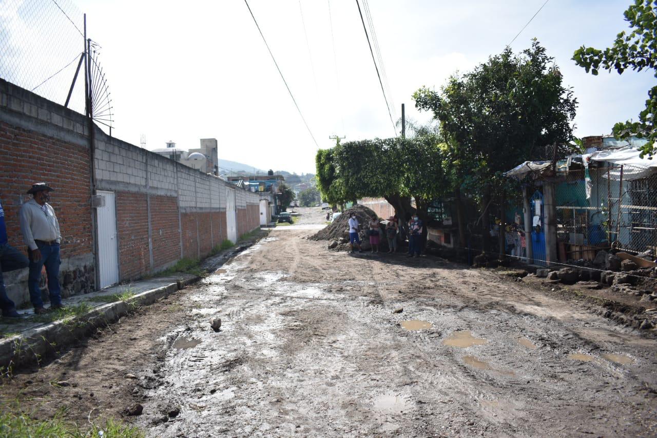 Inician la pavimentación de calles en Jiutepec