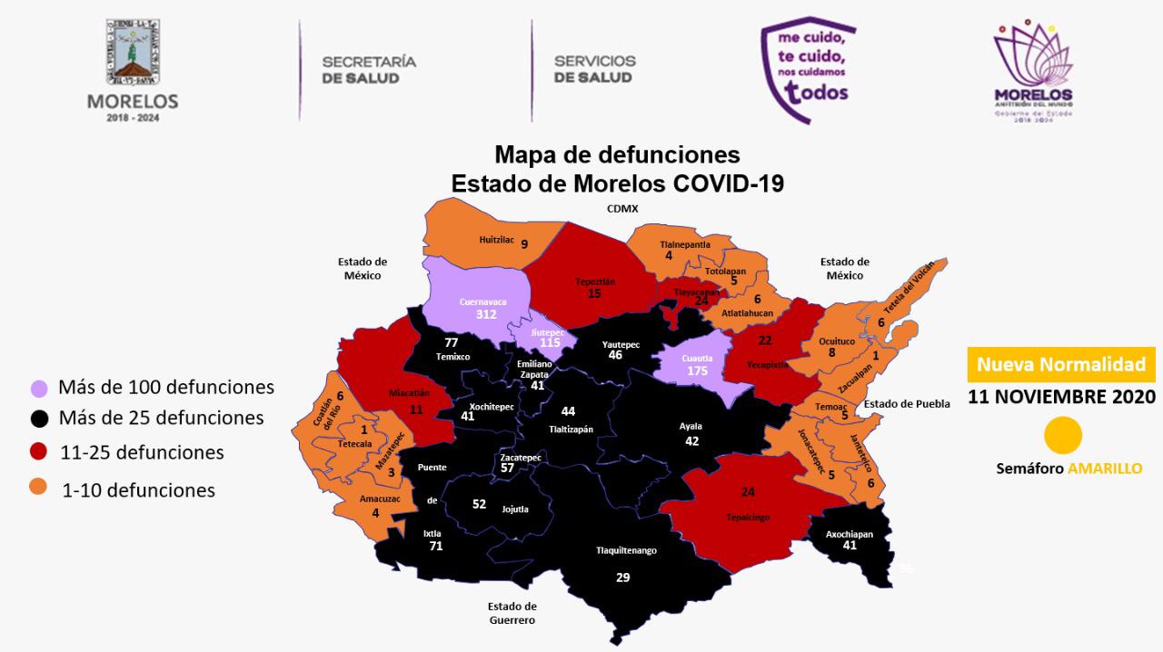 Aumentaron los casos de COVID-19 en Morelos después de Día de Muertos