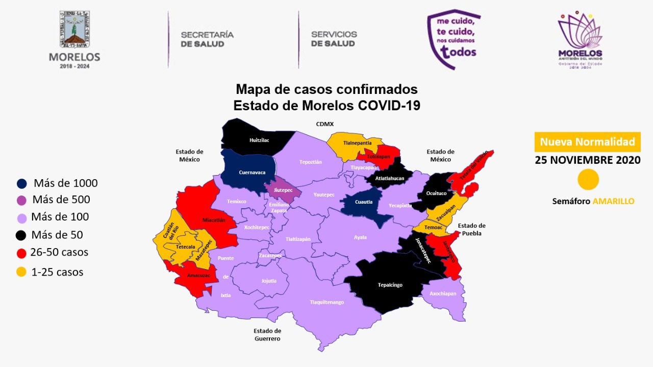 Reportan aumento en casos de COVID-19 en Morelos