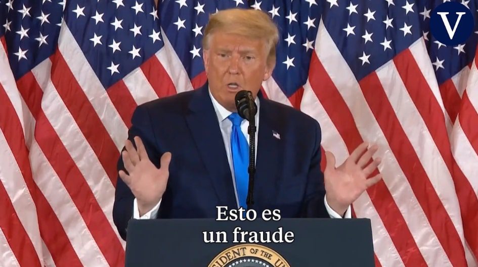 Trump asegura que hubo fraude, Biden pide paciencia
