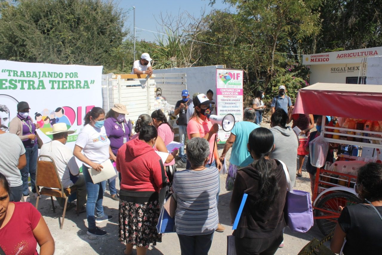 Lleva DIF de Ayala y Sedeso despensas a familias de Apatlaco
