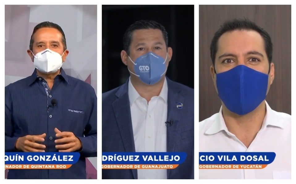 Gobernadores del PAN prohíben fiestas y decretan el uso obligatorio del cubrebocas