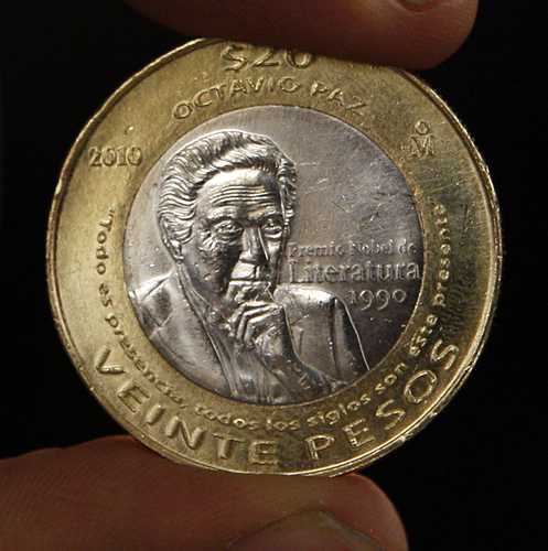 Venden moneda de Octavio Paz hasta en 5 mil pesos