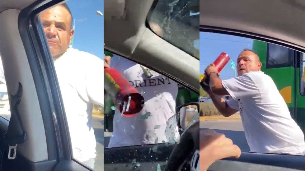 Chofer de ruta agrede a automovilista por reclamarle de tirar basura