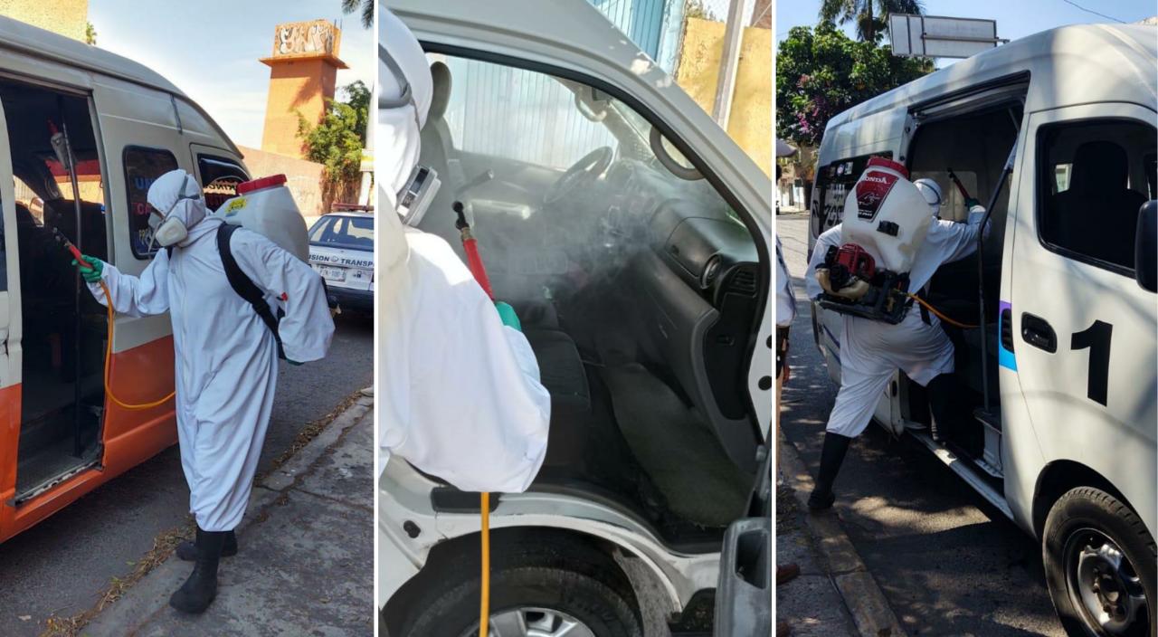 Sanitiza SMyT 147 unidades del transporte público en Cuautla