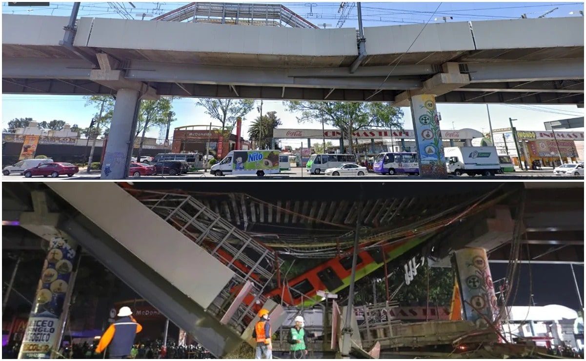 ¿En qué estado se encontraba la estación Olivos de la Línea 12 del Metro donde ocurrió el desplome?