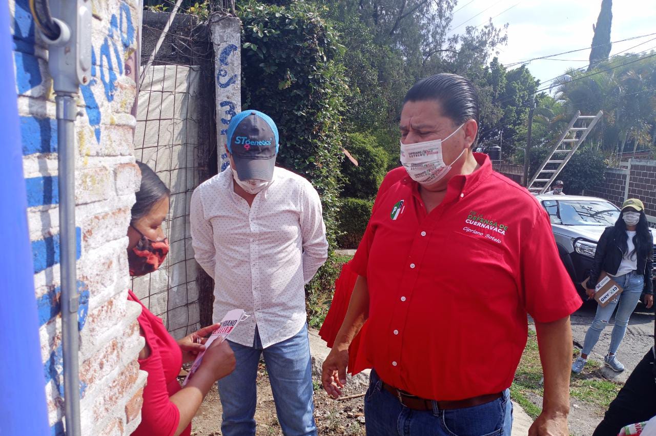 Seguridad y agua es lo que piden en Cuernavaca: Cipriano Sotelo
