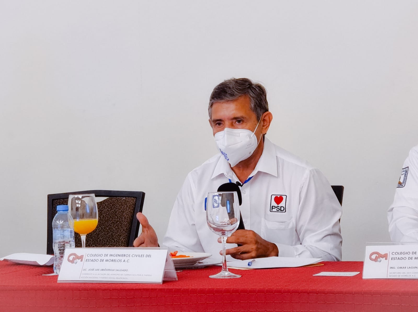 Presenta José Luis Uriostegui propuestas al Colegio de Ingenieros para Cuernavaca