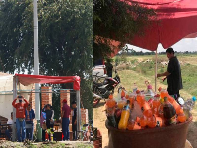 Venden botanas y micheladas en la zona del socavón