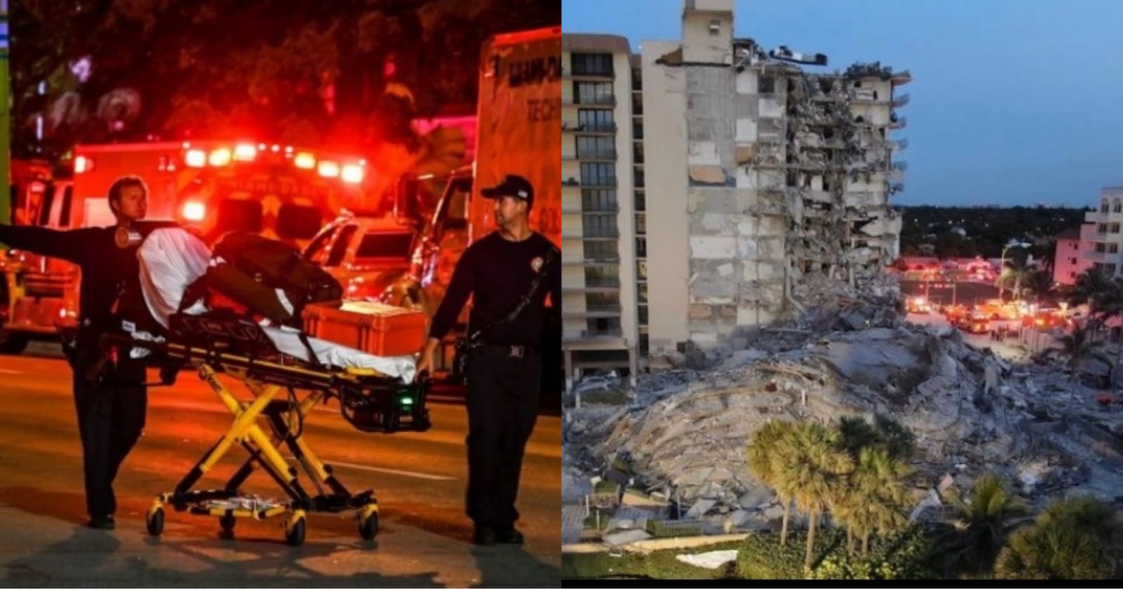 Buscan entre los escombros SOBREVIVIENTES tras el desplome de un edificio en Miami