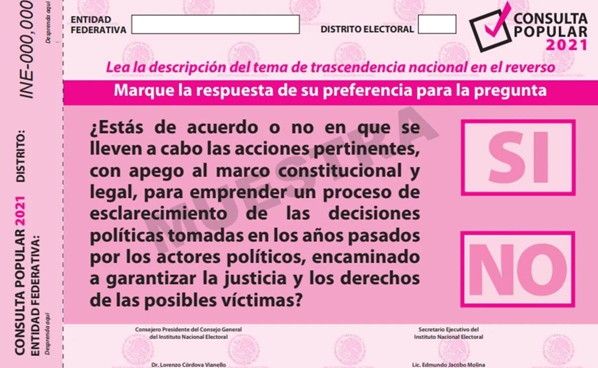 Así será de “austera” la boleta para la consulta popular sobre juicio a expresidentes