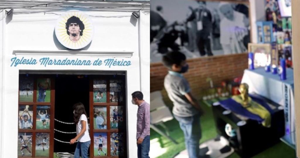 Abren en Cholula la primera “Iglesia Maradoniana” de México