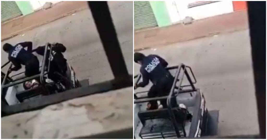 Policías de Tabasco patean en el rostro a una mujer