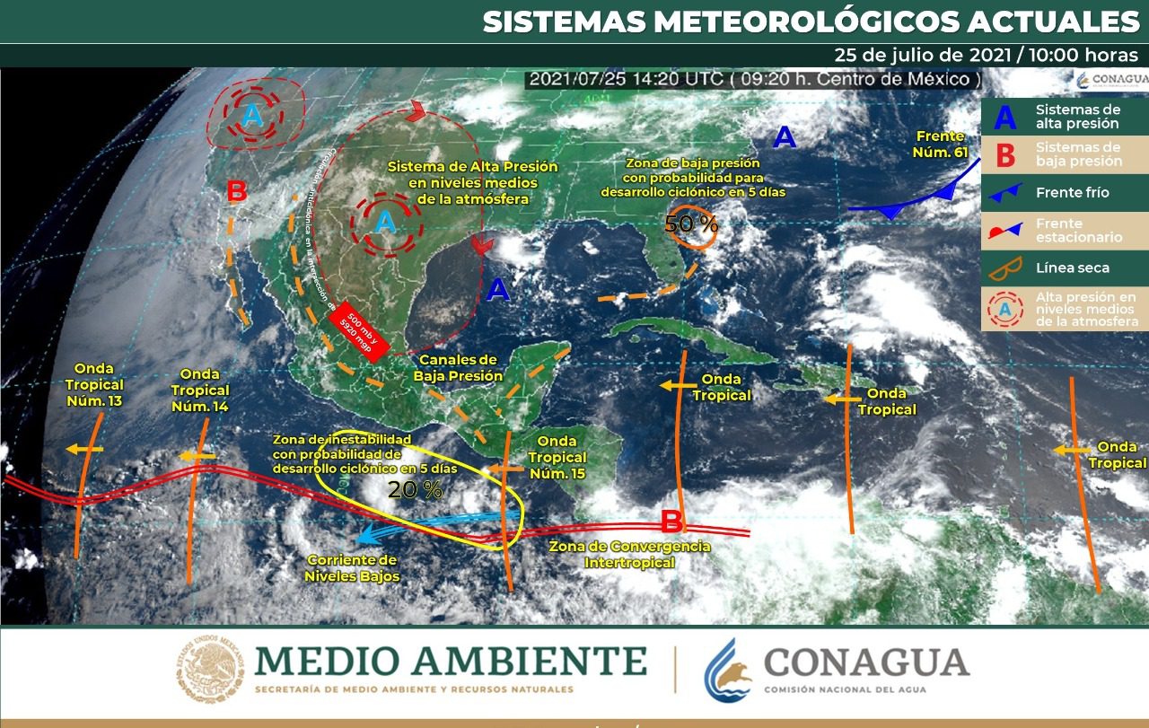 Pronostican posibles tormentas nocturnas esta semana en Morelos
