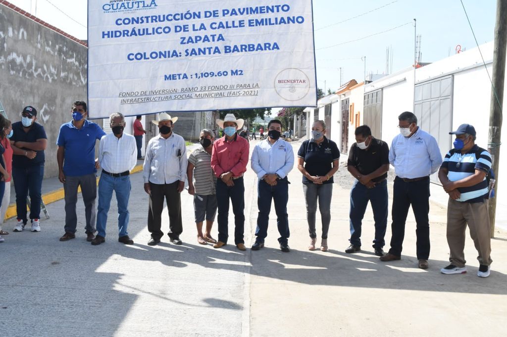 Inauguran obras de drenaje y pavimentación en la Morelos y Santa Bárbara de Cuautla