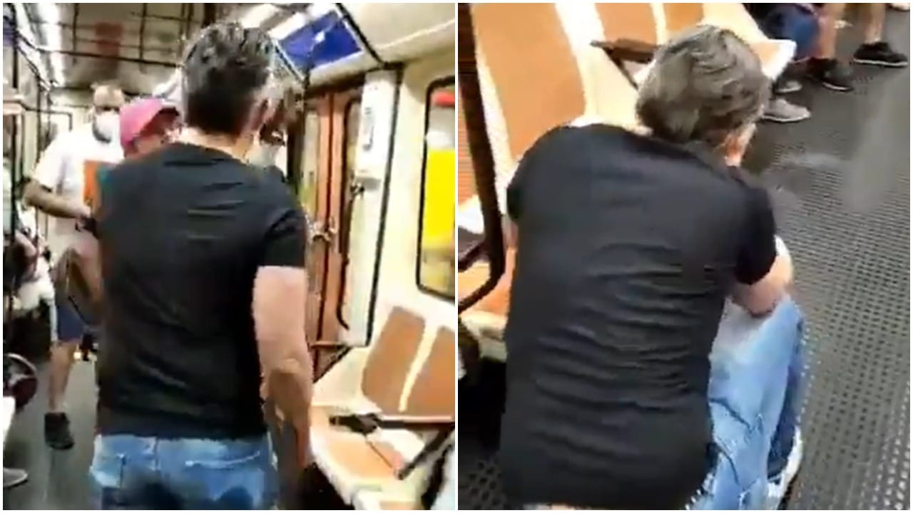 [VIDEO] Hombre golpea a un enfermero en el metro de Madrid por pedirle usar cubrebocas