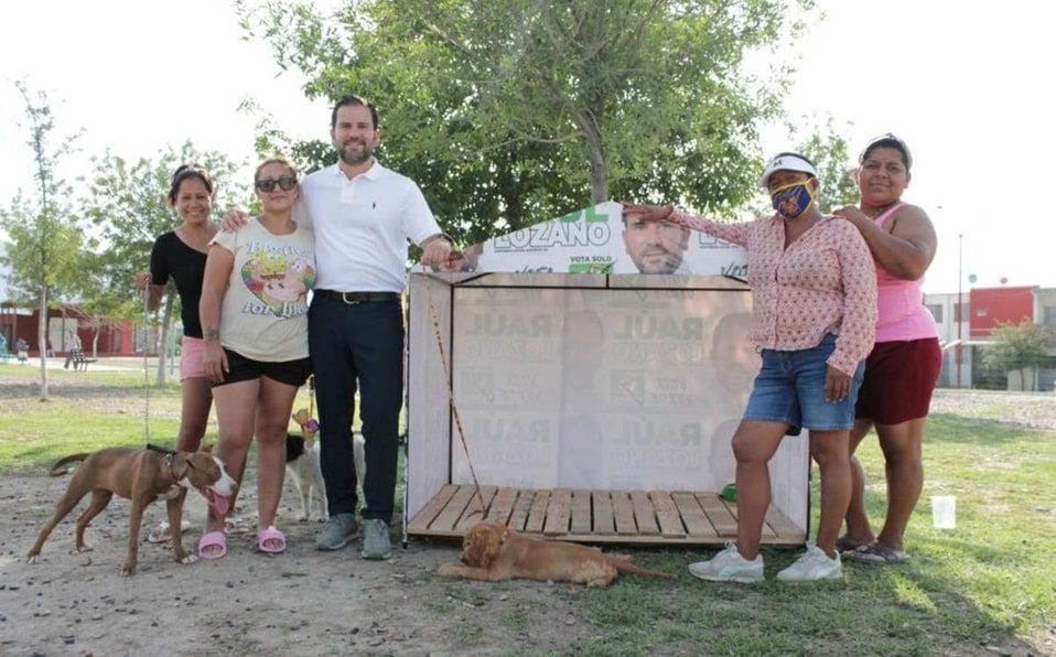 Diputado electo de NL convierte su propagada política en casitas para perritos callejeros
