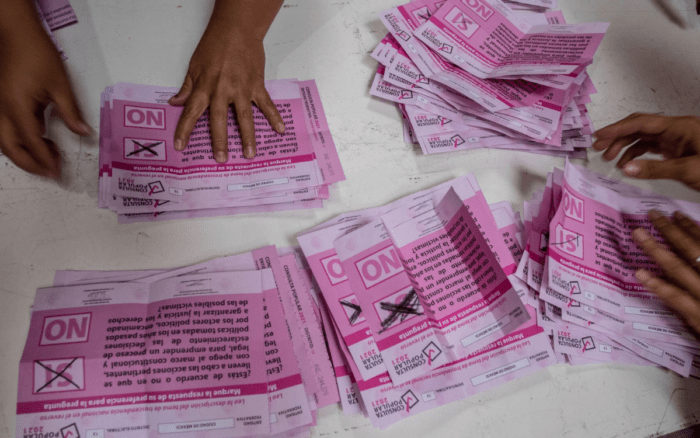 INE da a conocer los resultados finales de la Consulta Popular