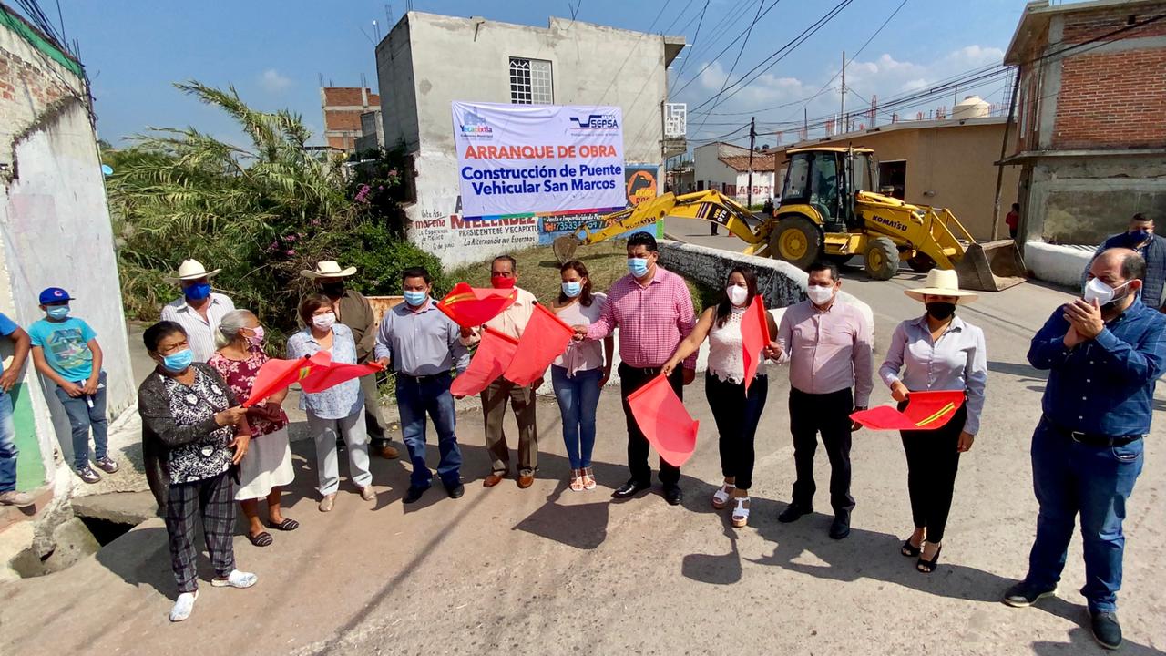 Inician contrucción de Puente Chico n el Barrio de San Marcos, Yecapixtla