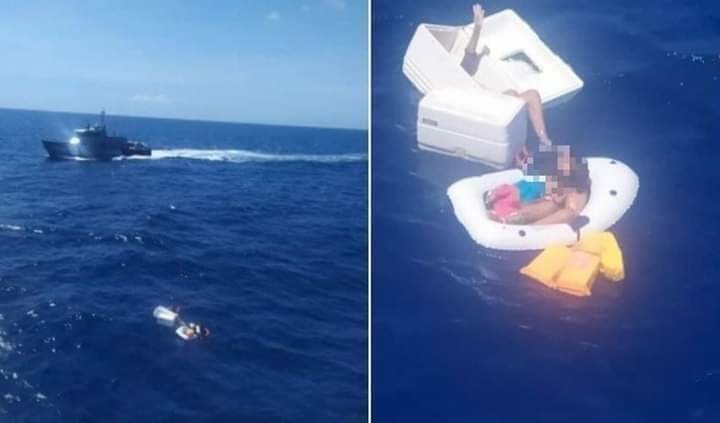 Rescatan en altamar a dos niños abrazados del cadáver de su mamá