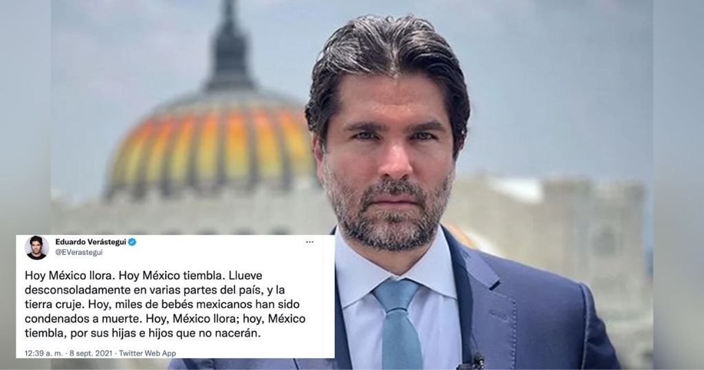 El temblor fue culpa de la despenalización del aborto: Eduardo Verástegui