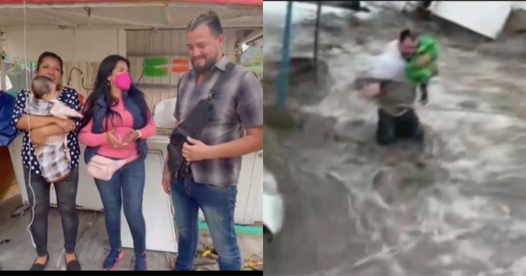 ¡Héroe sin capa! Familiares de bebé rescatado en Ecatepec se reúnen con hombre que lo salvó