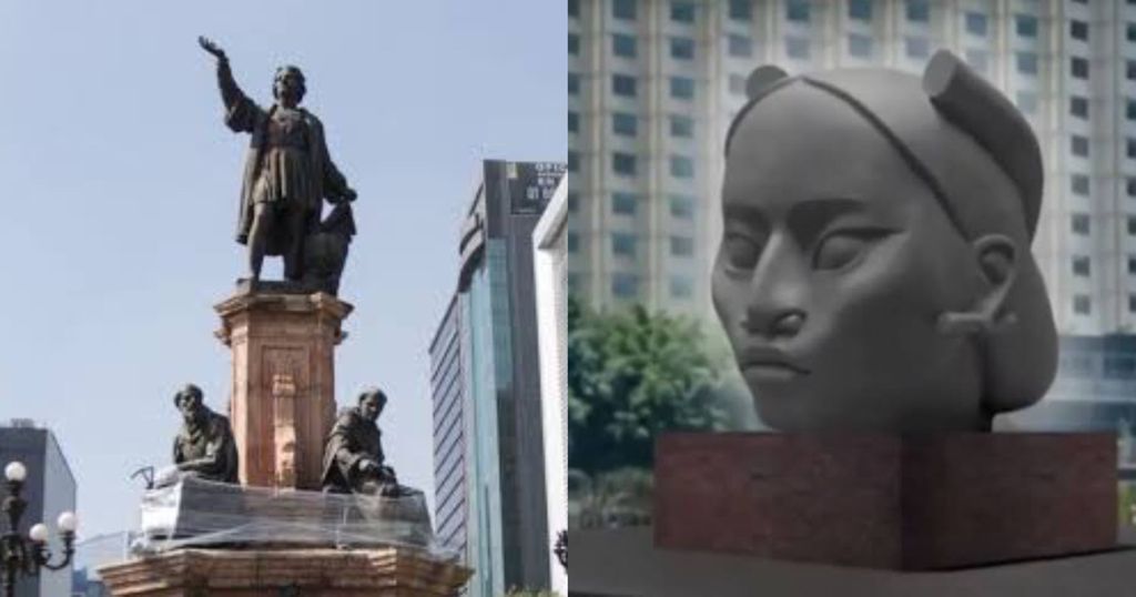 “Tlali” no sustituirá a estatua de Cristóbal Colón en Reforma