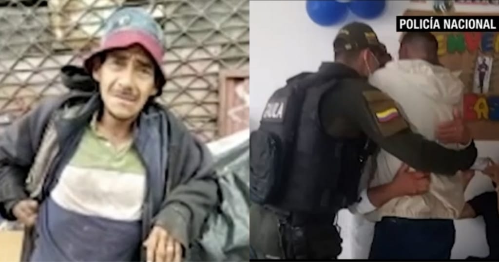 Policía de Colombia encuentra a su hermano desaparecido desde hace 15 años
