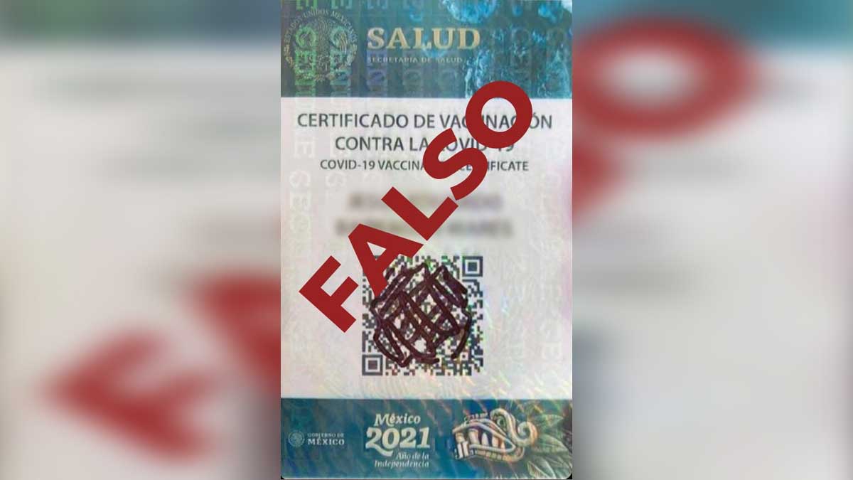 Secretaría de Salud alerta por FALSA tarjeta de vacunación COVID-19