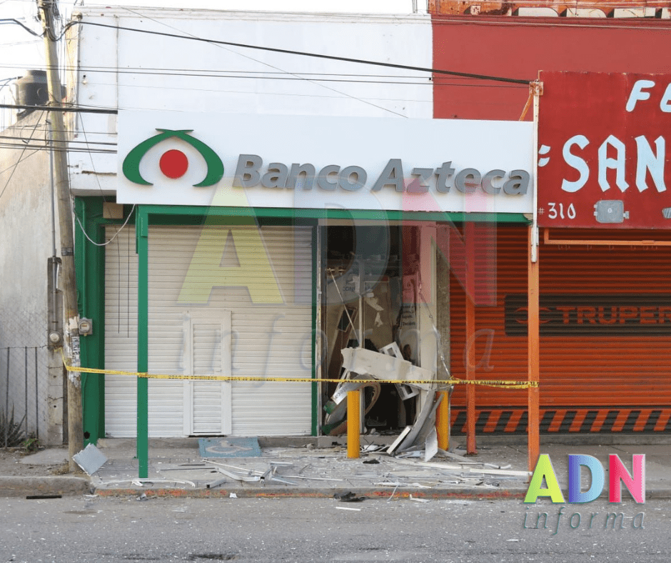 Explotan cajero automático en Morelos para robarlo