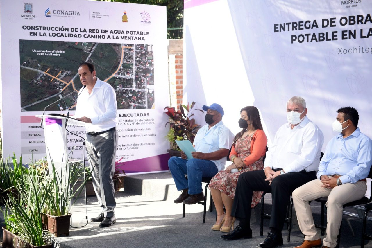 Entregan red de agua potable en Xochitepec