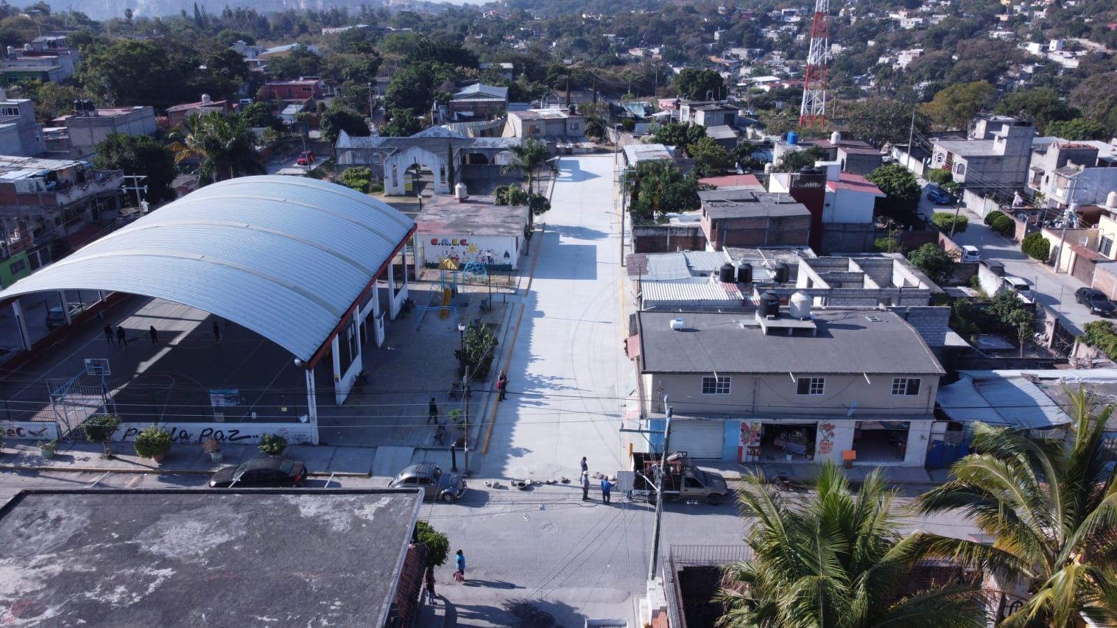 Entregan obra de pavimientación en la Huizachera, Jiutepec