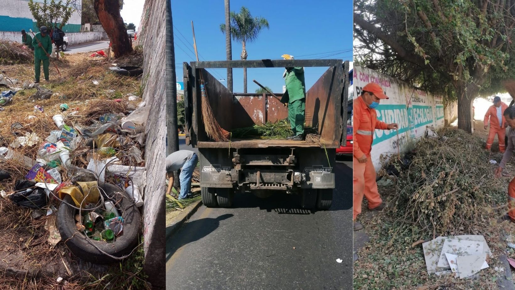 Dan limpieza y mantenimiento a espacios públicos de Cuernavaca