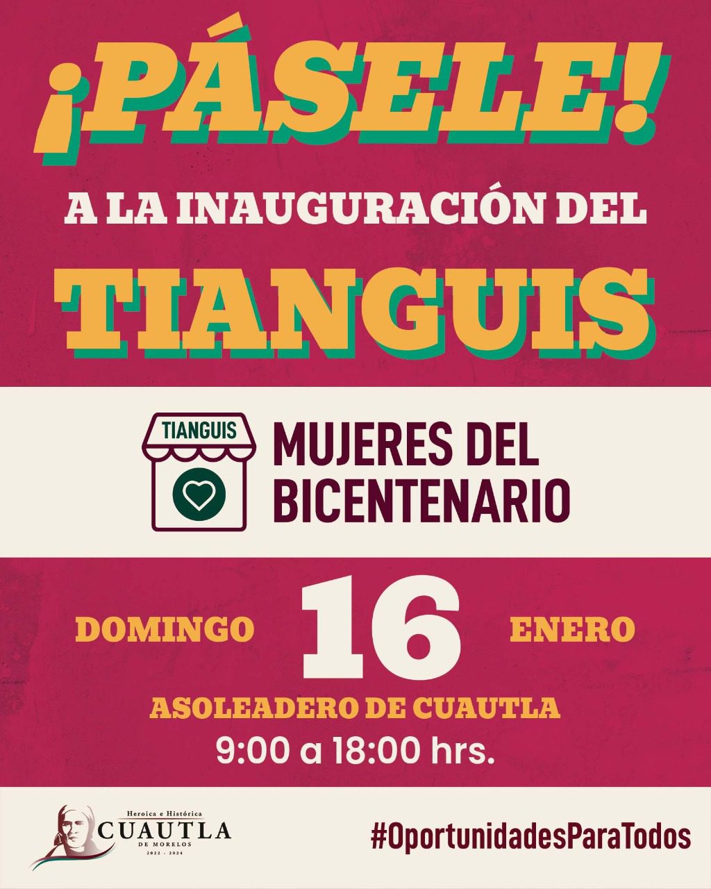 Reactivan comercio en Cuautla con “Tianguis Mujeres del Bicentenario”