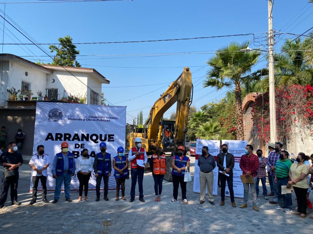 Inician primera obra de pavimentación en calles de Tlaltizapán