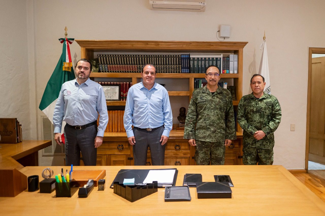 Cuauhtémoc Blanco coordina seguridad con la 24/A Zona Militar en Morelos