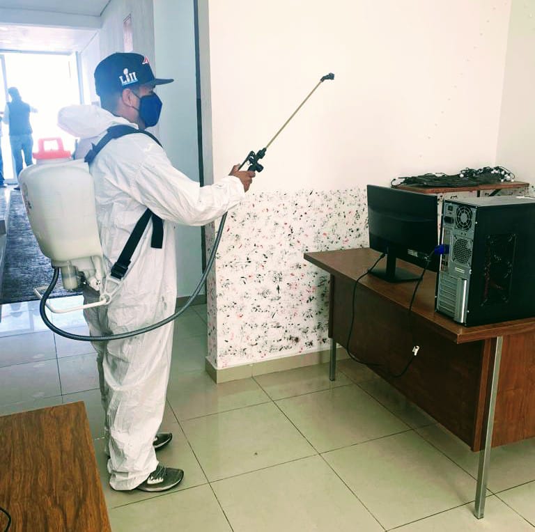 Sanitizan oficinas del Congreso de Morelos