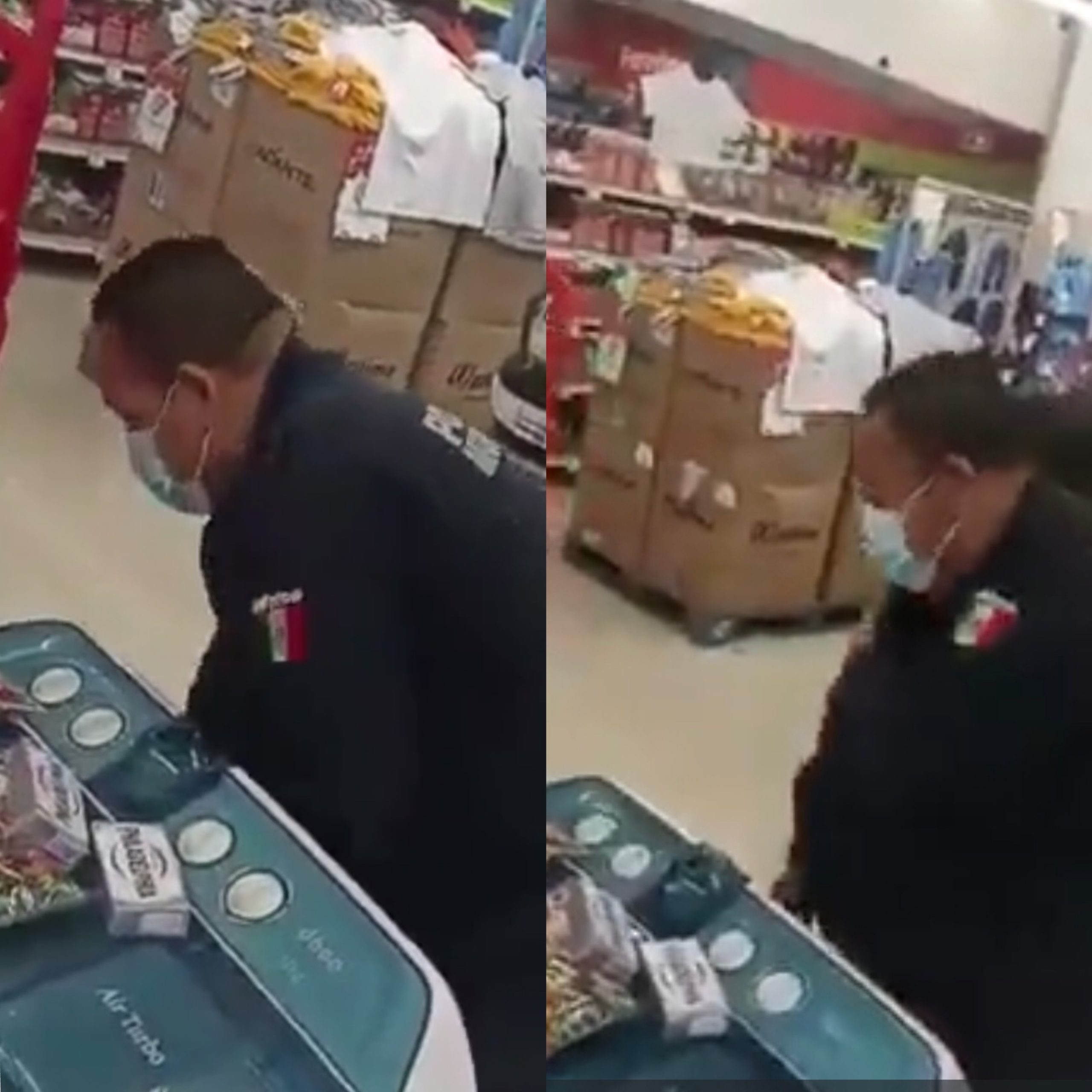 [VIDEO] Sorprenden a policía robando en un supermercado de Tabasco