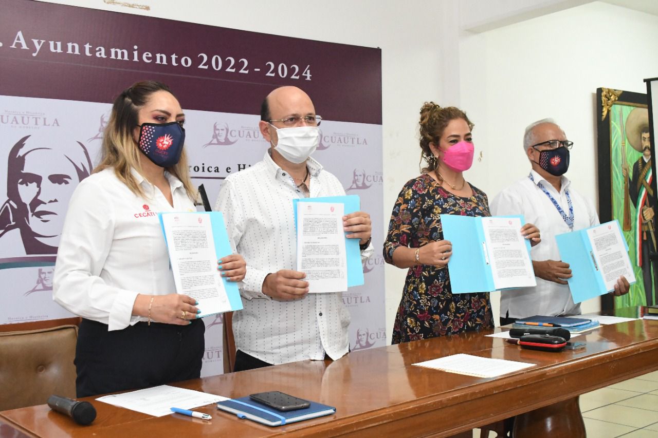 Gobierno de Cuautla firma convenio con el Centro de Capacitación para el Trabajo Industrial (CECATI) 147