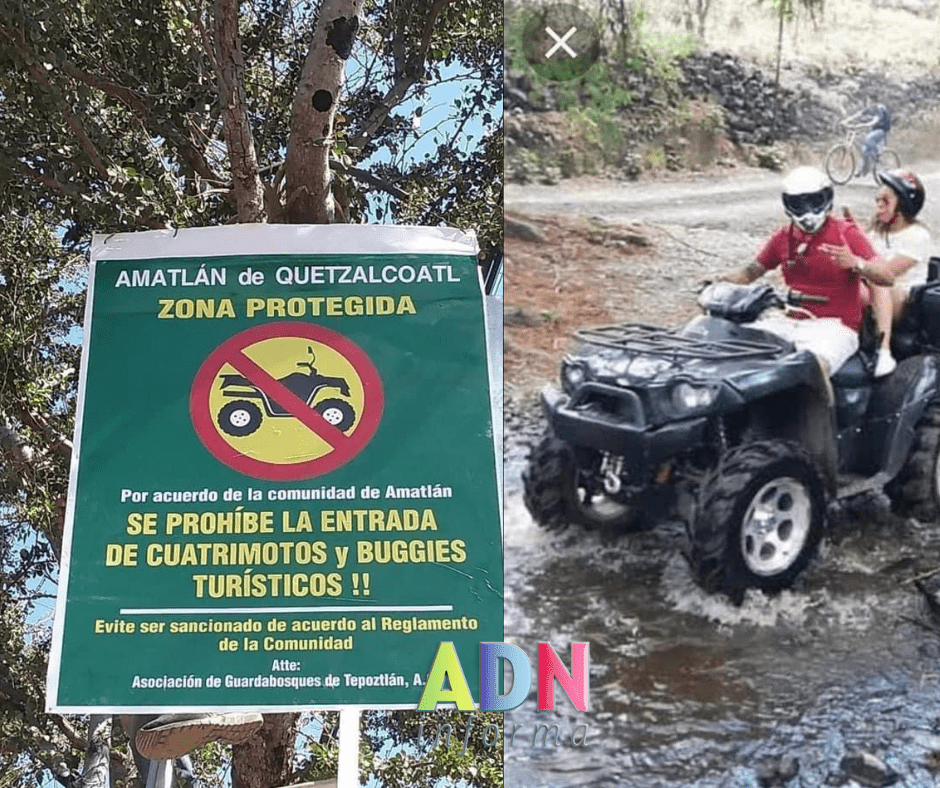 Barrio de Tepoztlán prohibe paso a cuatrimotos y boogies turísticos