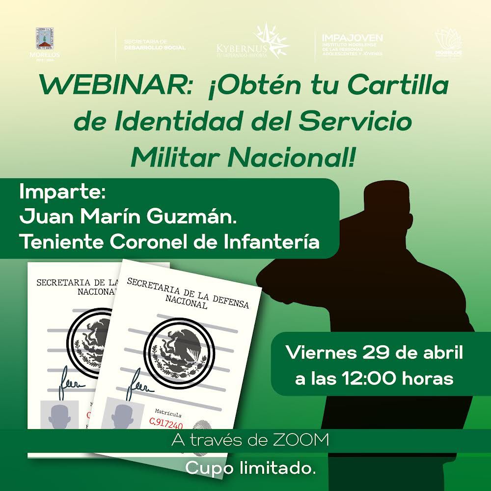 Ofrecen capacitación virtual para obtener pasaporte mexicano y cartilla militar