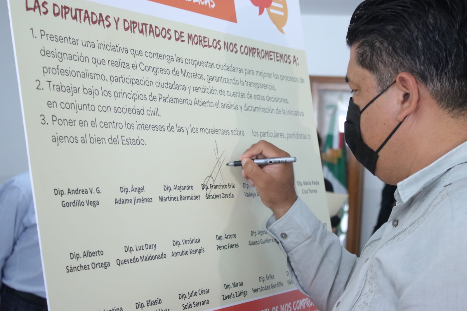 Firman diputados de Morelos compromisos contra la corrupción