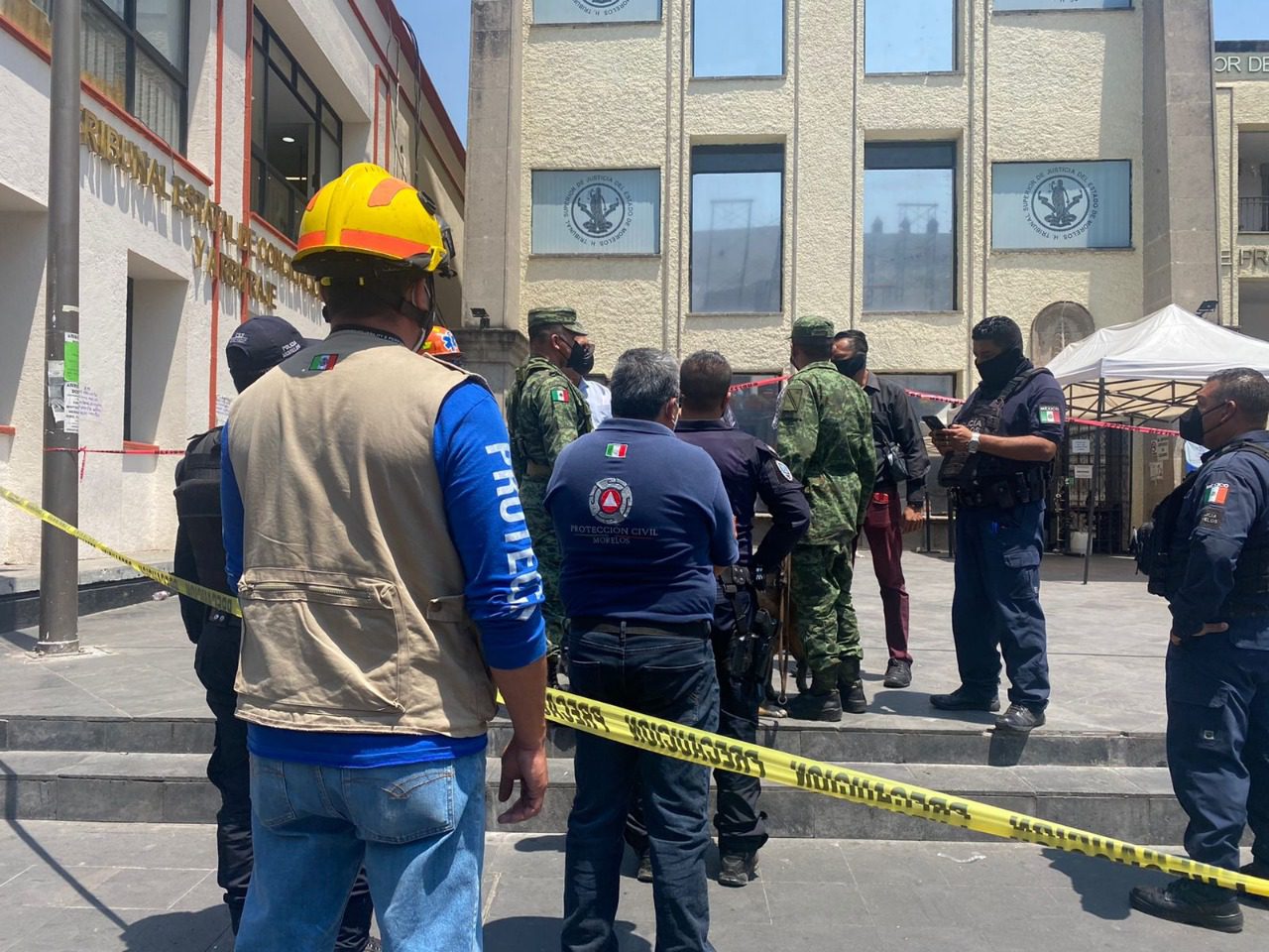 Atienden FALSA amenaza de bomba en el TSJ Cuernavaca