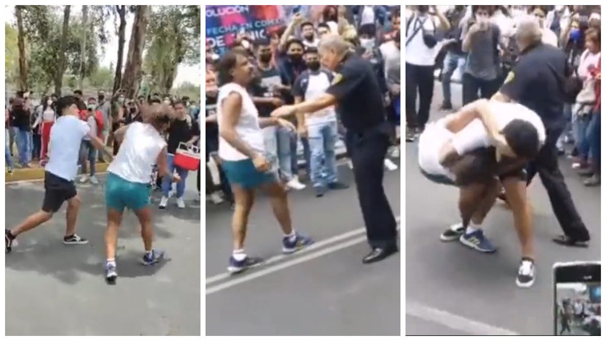 [VIDEO] Profesor y alumno del IPN protagonizan pelea callejera