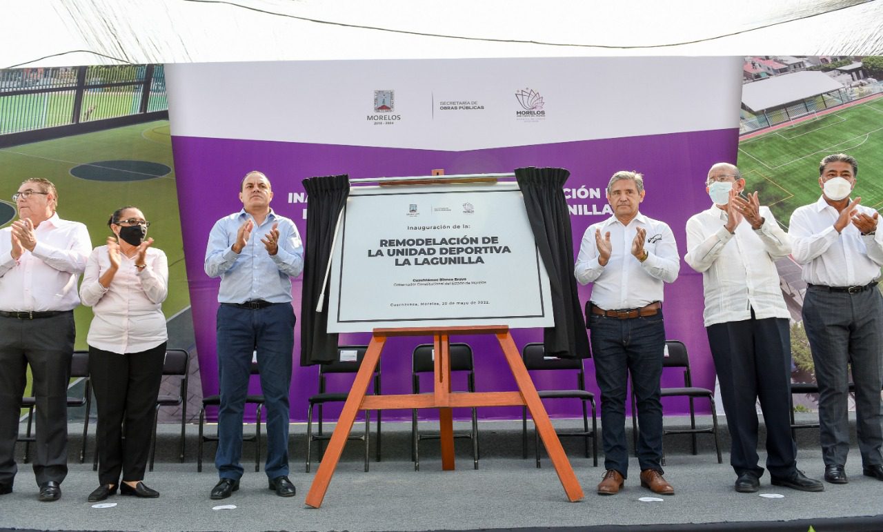 Inaugura Cuauhtémoc Blanco la remodelación de la Unidad Deportiva “La Lagunilla”