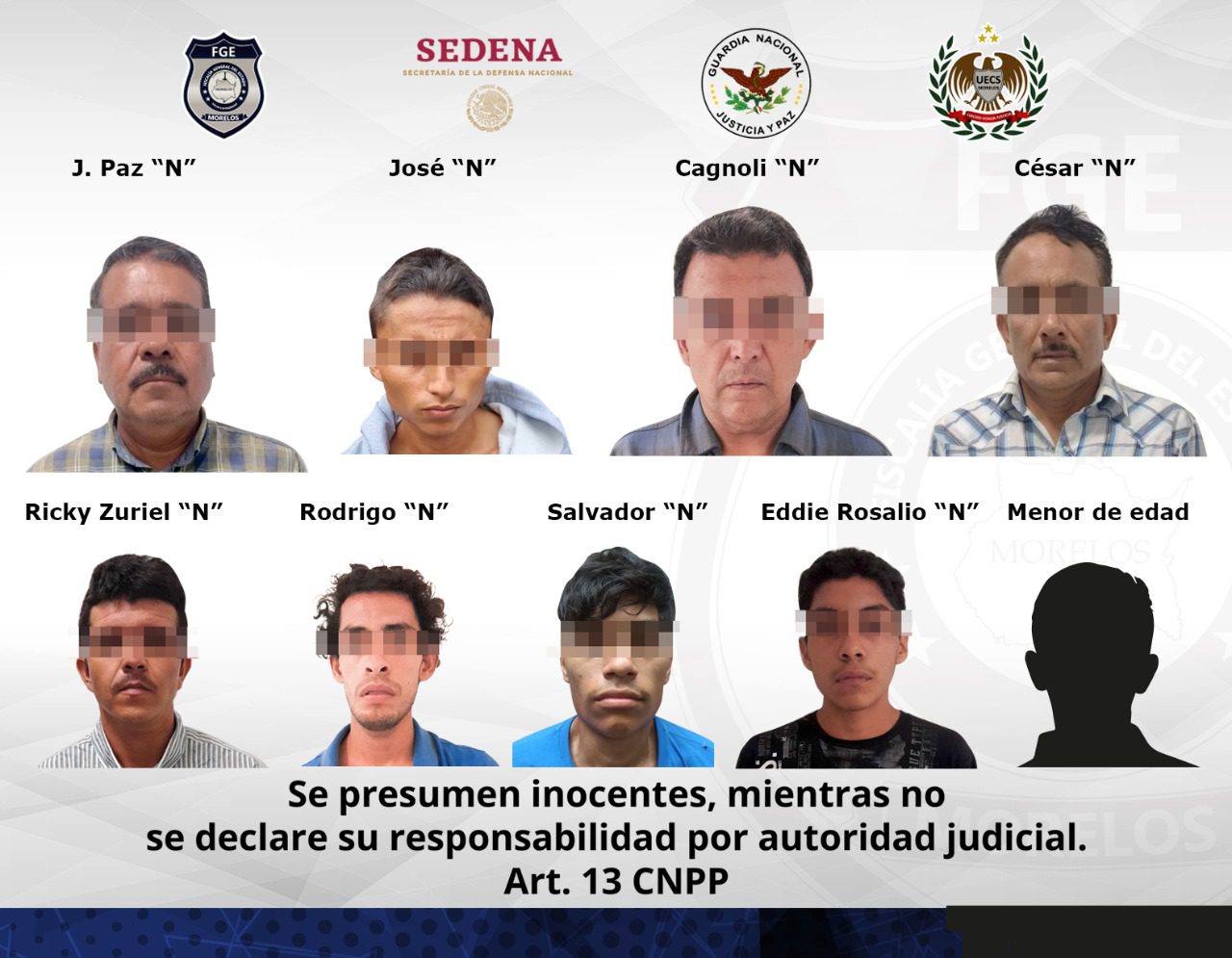 SEDENA detiene a 9 personas en Coatlán de Río